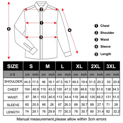 HenanChoice Mens Jacquard Paisley Shirt Long Sleeve Luxury by zapcart