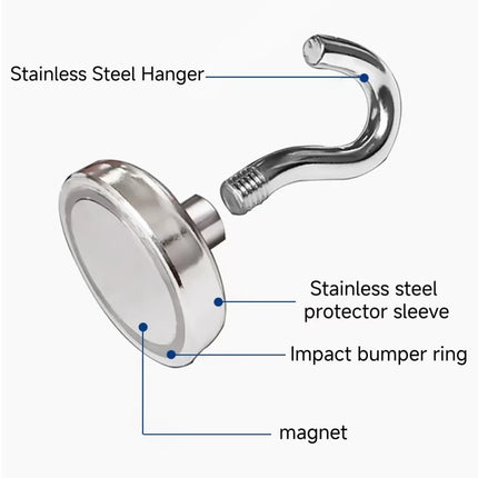 Choice Magnetic Hooks 10 Pieces Strong Home Storage Hangers by zapcart