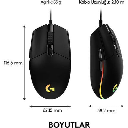 Logitech G102 Wired Gaming Mouse 8000 DPI RGB For PC Mac by zapcart