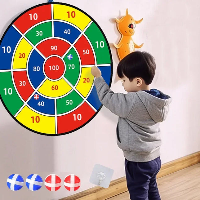 Kids Dart Board with Sticky Balls 66CM Large Indoor Outdoor by zapcart