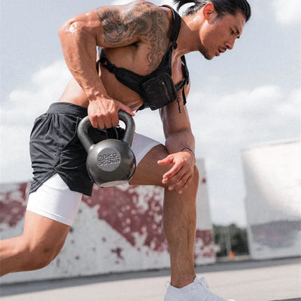 Ledpcn Men Quick Dry 2 In 1 Shorts For Beach Fitness by zapcart