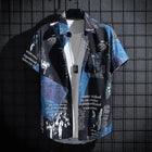 HaibinzuLu Men Short Sleeve Print Shirt Beachwear Essential by zapcart