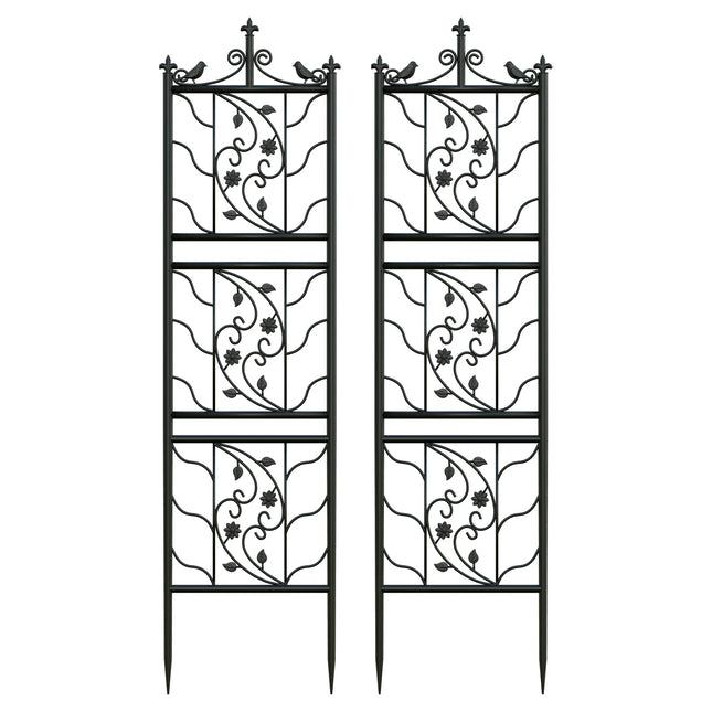 Hign-Concerned 2x Tall Thick Metal Garden Trellis For Vines by zapcart