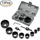 DIY 11Pcs Hole Saw Kit Durable Carbon Steel For Wood PVC by zapcart