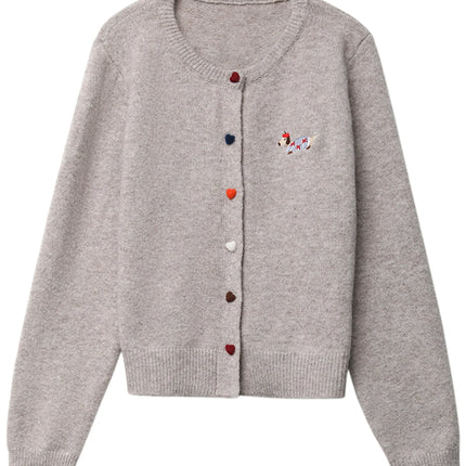 Chic Ven Women Cardigan Loose Casual Round Neck Button Top by zapcart