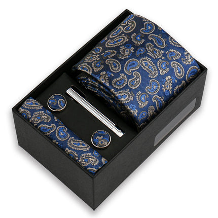CN Mens Premium Tie Set Gift Box Paisley Handkerchief by zapcart