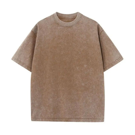 FURCWCN Unisex Cotton Retro T Shirt Drop Shoulder Tee by zapcart