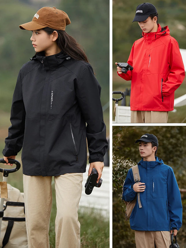 Anbican Unisex Outdoor Waterproof Windbreaker Hooded Jacket by zapcart