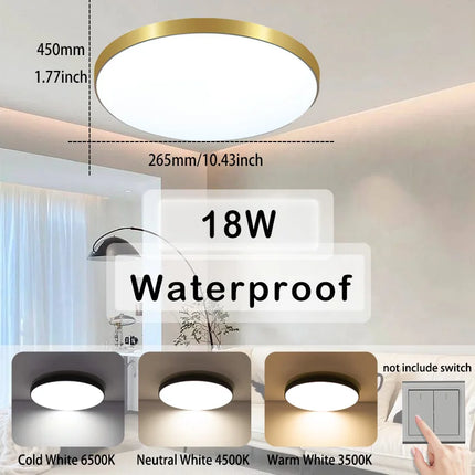 DIBILUN Waterproof LED Ceiling Light For Bathroom Kitchen by zapcart