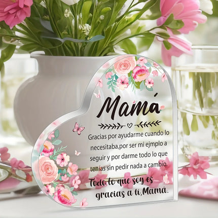 Choice Acrylic Gifts For Mom Heart Keepsake Paperweight by zapcart