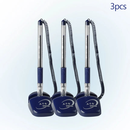 WQN-3/6/12PCS High-Quality Security Counter Neutral Pen With Adhesive Chain - Suitable For Reception Areas Schools And Office by zapcart