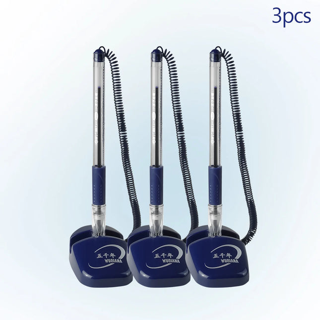 WQN-3/6/12PCS High-Quality Security Counter Neutral Pen With Adhesive Chain - Suitable For Reception Areas Schools And Office by zapcart