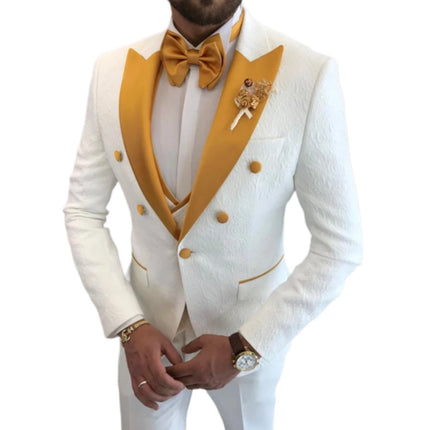 Solovedresscn Floral Wedding Suit For Men 3 Piece Groom by zapcart