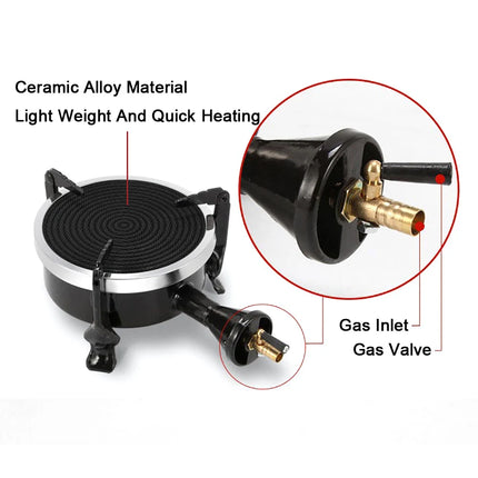 2.9KW Infrared Gas Stove Portable Camping Burner Windproof by zapcart