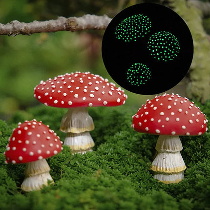 Choice Glow In The Dark Mini Mushroom Ornament Fairy Garden by zapcart