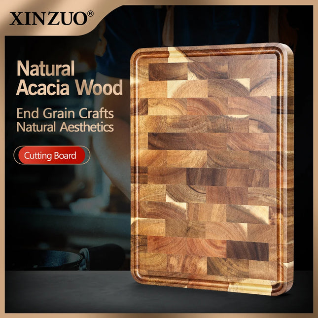 XINZUO Acacia Wood Cutting Board Non Slip For Home Cooks by zapcart