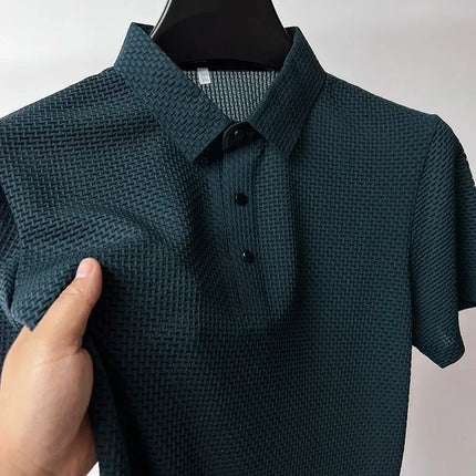Fujian Choice Mens Polo Shirt Ice Silk Breathable Comfort by zapcart