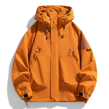 Men Hooded Windbreaker CN Guangdong Waterproof Jacket by zapcart