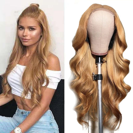 Hairugo Honey Blonde 4x4 Lace Closure Wig Body Wave Everyday by zapcart