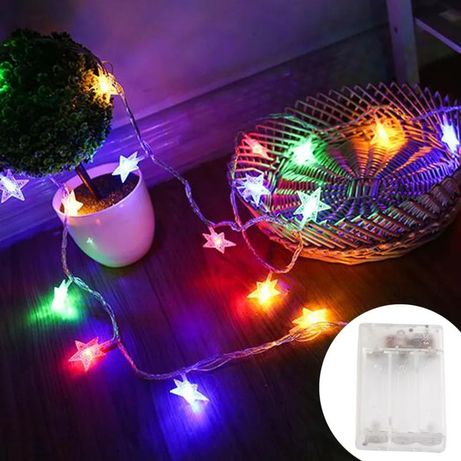 KIKIELF LED Star Fairy Lights Outdoor Garden Warm White by zapcart