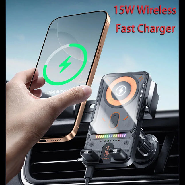 EOENKKB Wireless Car Phone Holder 15W Fast Charge Universal by zapcart