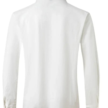 CN Jiangxi Mens Cotton Linen Shirt Loose Fit Breathable by zapcart