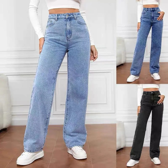 Yigudarcn Women High Waist Stretch Washed Denim Jeans by zapcart