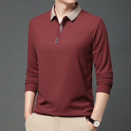 Mens Polo Shirt Breathable Polyester Business Casual Top by zapcart