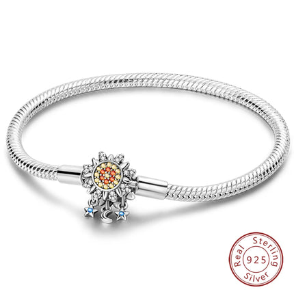 IQMAC Original Sterling Silver 925 Charm Bracelet For Women by zapcart
