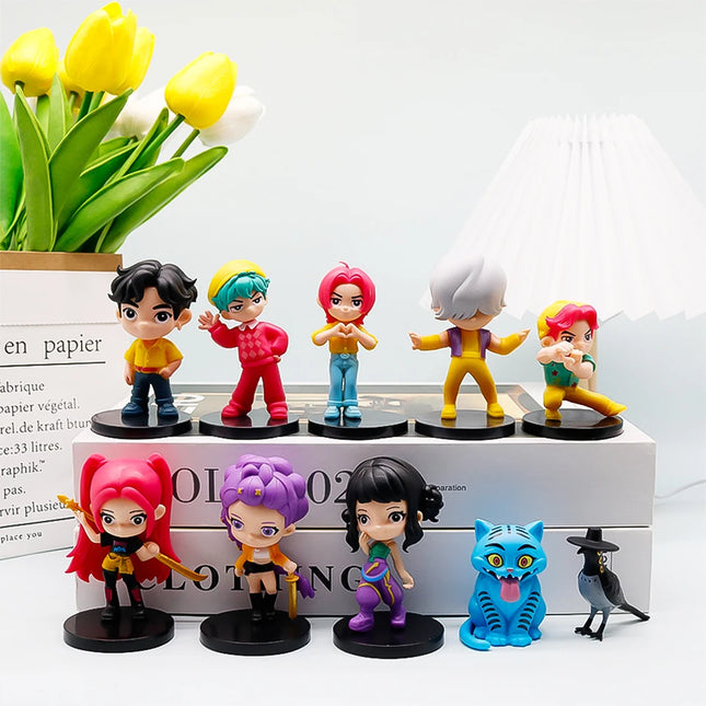 10pcs/Set Witch Huntress Squad Anime Figure Toys Q Version Derpys Tiger Rumi Mira Zoey Sussy Figurine Doll Fans Christmas Gift by zapcart