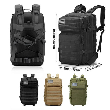 TOPX Tactical Backpack 50L Waterproof Unisex Outdoor Travel by zapcart