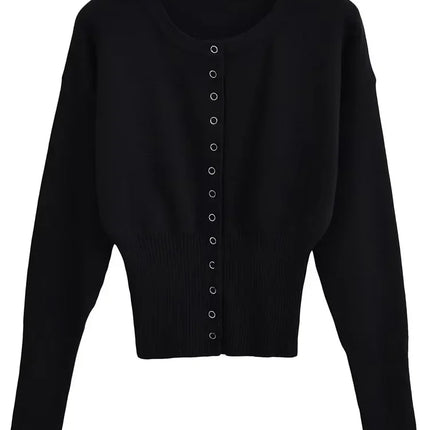 Tossy Autumn Knitwear Cardigan Top For Women Slim Cropped by zapcart