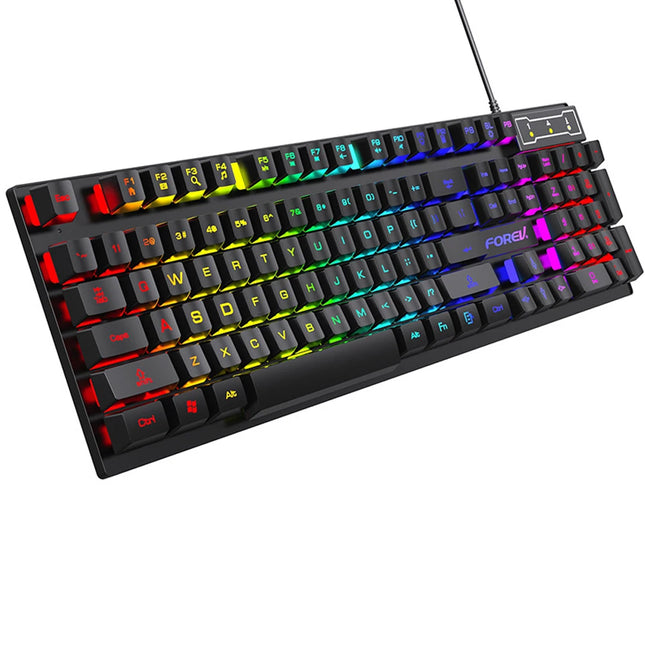 Kebidumei 104 Keys Wired Mechanical Keyboard RGB Backlit PC by zapcart