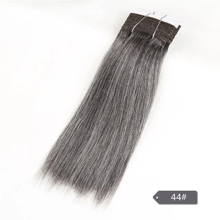 Sleek Brazilian Yaki Straight Gray Hair Bundles For Black by zapcart