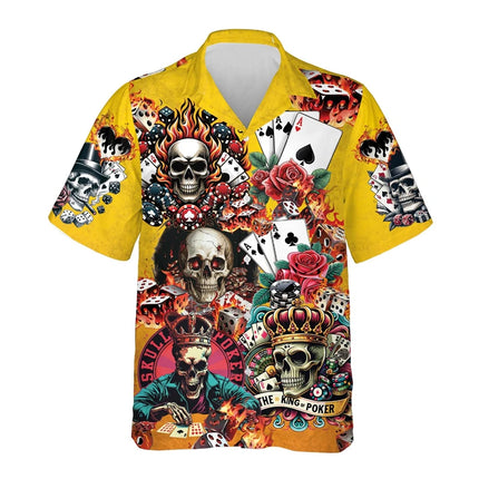 Bold Las Vegas 3D Print Beach Shirt For Men CN Guangdong by zapcart