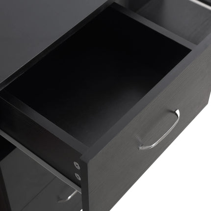 Homcom 120cm Computer Desk 3 Shelves And Drawers Office by zapcart