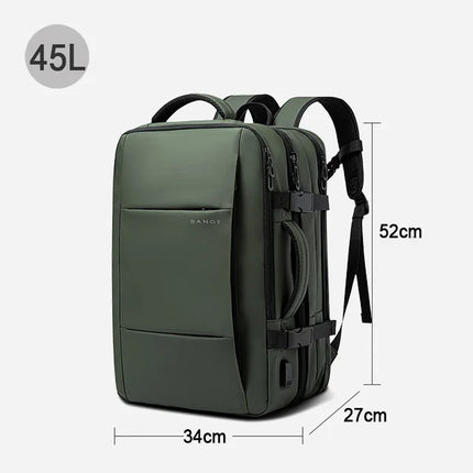 Bange Expandable Men's Waterproof 17.3in Laptop Backpack by zapcart