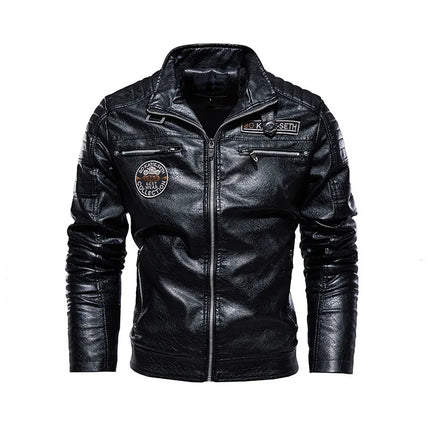 Choice Mens PU Leather Jacket Fleece Lined For Moto Riders by zapcart