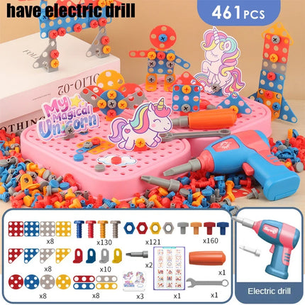 Kids Electric Drill Tool Set 3D Puzzle Educational Toy by zapcart