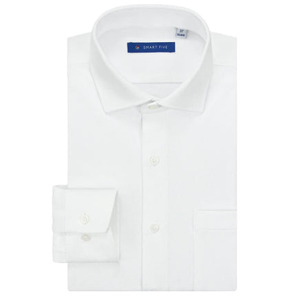 CN Smart Turn Down Collar Cotton Dress Shirt Men Slim Fit by zapcart
