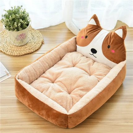 Winter Warm Pet Bed for Dogs & Cats – Washable Plush Sofa by zapcart