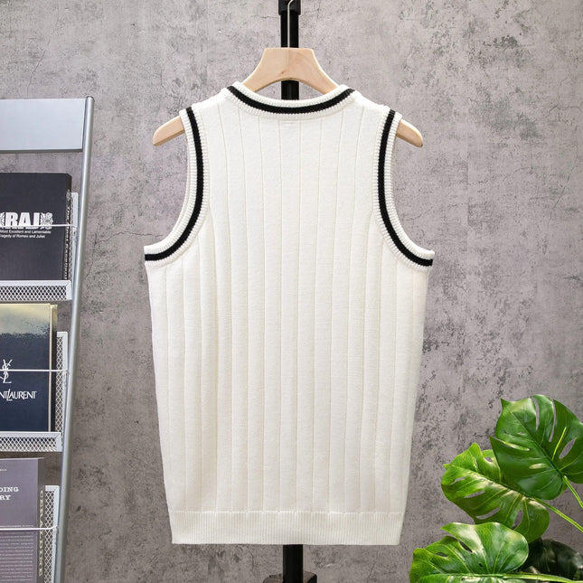 CN Guangdong Mens Letter Patched V Neck Sleeveless Vest by zapcart