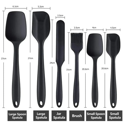 Choice Silicone Spatula Set 6 Piece Nonstick For Cooks by zapcart