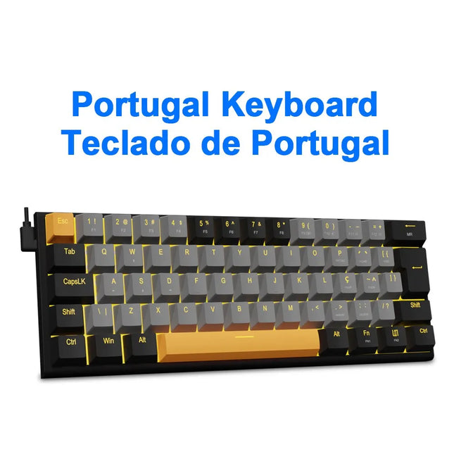 EYOOSO Z11 USB Mechanical Keyboard Red Switch 61Keys Gamer by zapcart