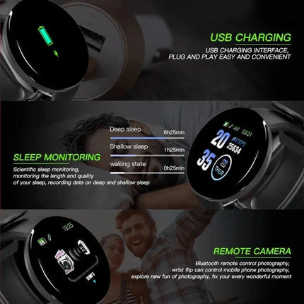 Xiaomi D18 Smartwatch Color Screen For Active Fitness by zapcart