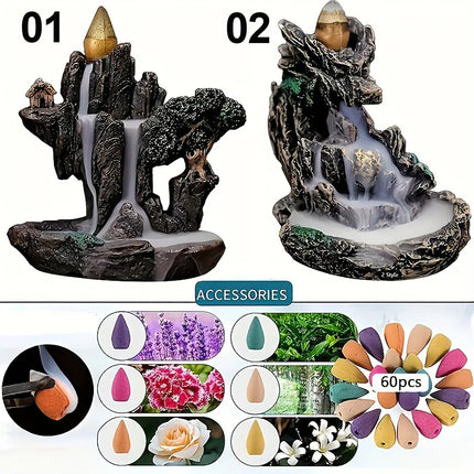Choice Backflow Incense Burner Fountain For Home Relaxation by zapcart
