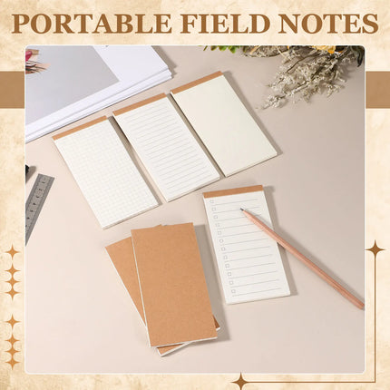 4/8Pcs Portable Field Notes Small Notepads 50Sheet Pocket Notebooks Memo Book to Do List Organizer Planner Daily for Work Office by zapcart