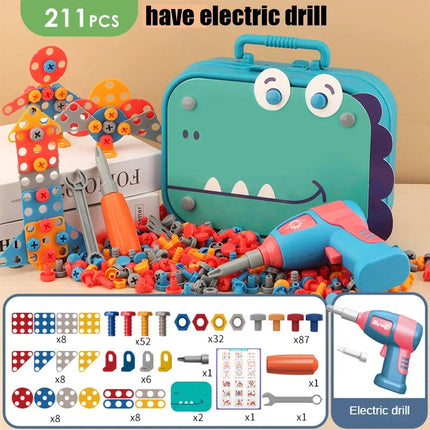 Kids Electric Drill Tool Set 3D Puzzle Educational Toy by zapcart