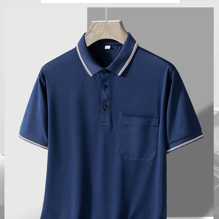 Tfetters Mens Polo Shirt Breathable Anti Wrinkle Pocket by zapcart