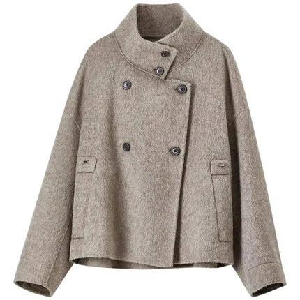 Sentubila 100 Percent Wool Coat For Women DoubleSided Warmth by zapcart